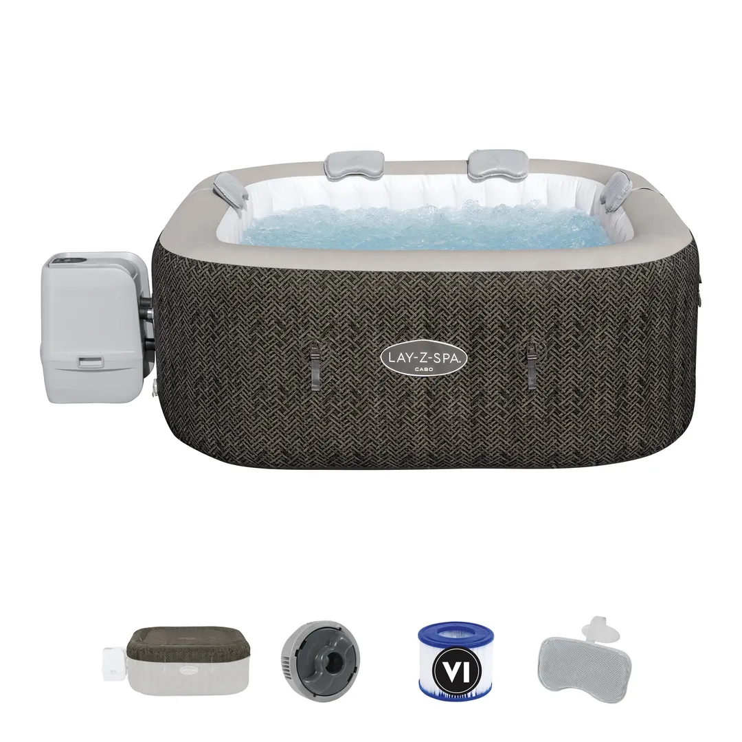 Spa gonflable carré Lay-Z-Spa Cabo Hydrojet™