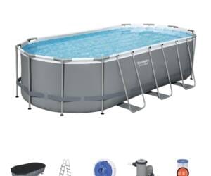 Piscine hors sol ovale Power Steel 549 x 274 x 122cm avec accessoires