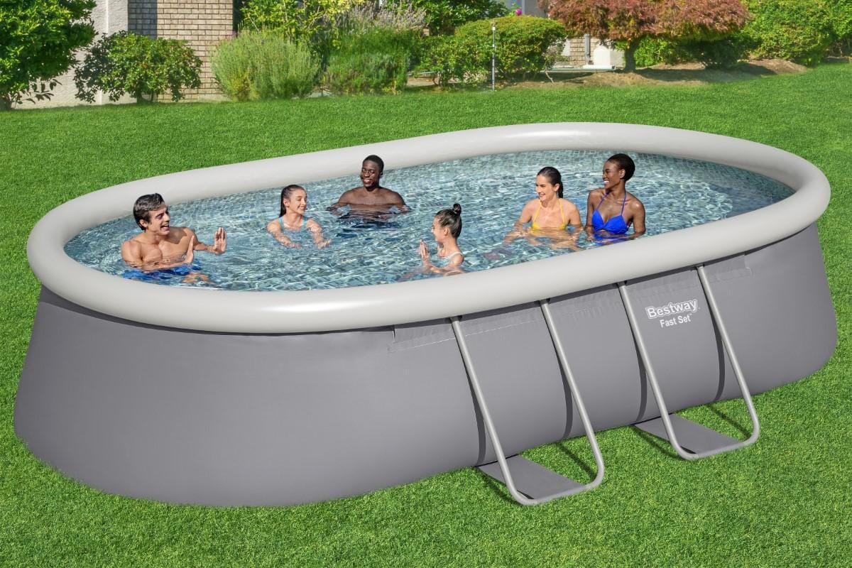 Piscine autoportante ovale Fast Set 488 x 305 x 107 cm avec filtration – Image 2