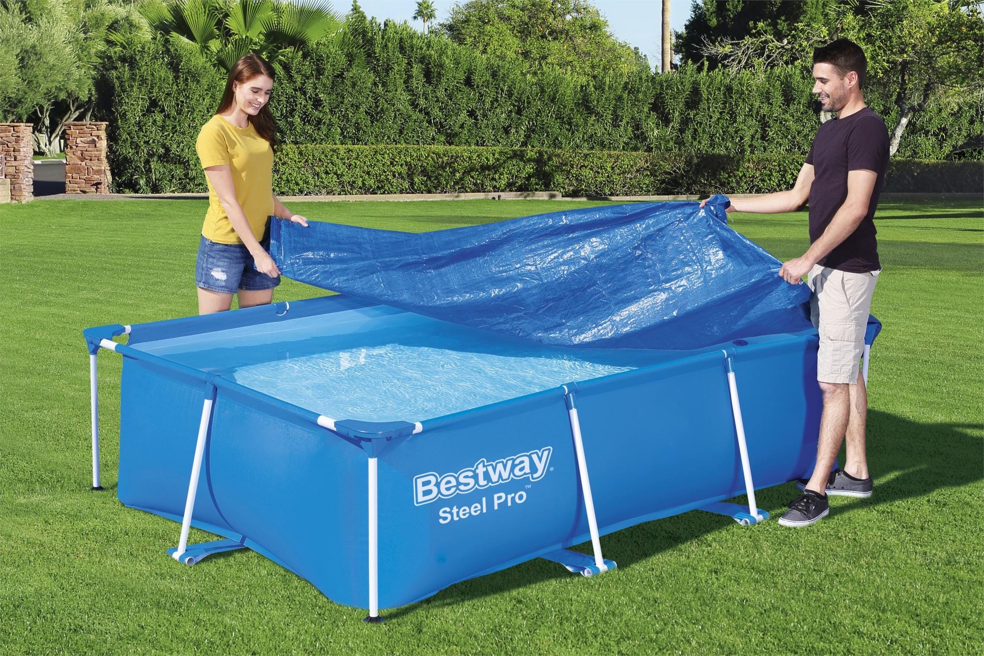Bâche 4 saisons rectangle 264x174cm pour piscine Steel Pro 259x170cm – Image 4